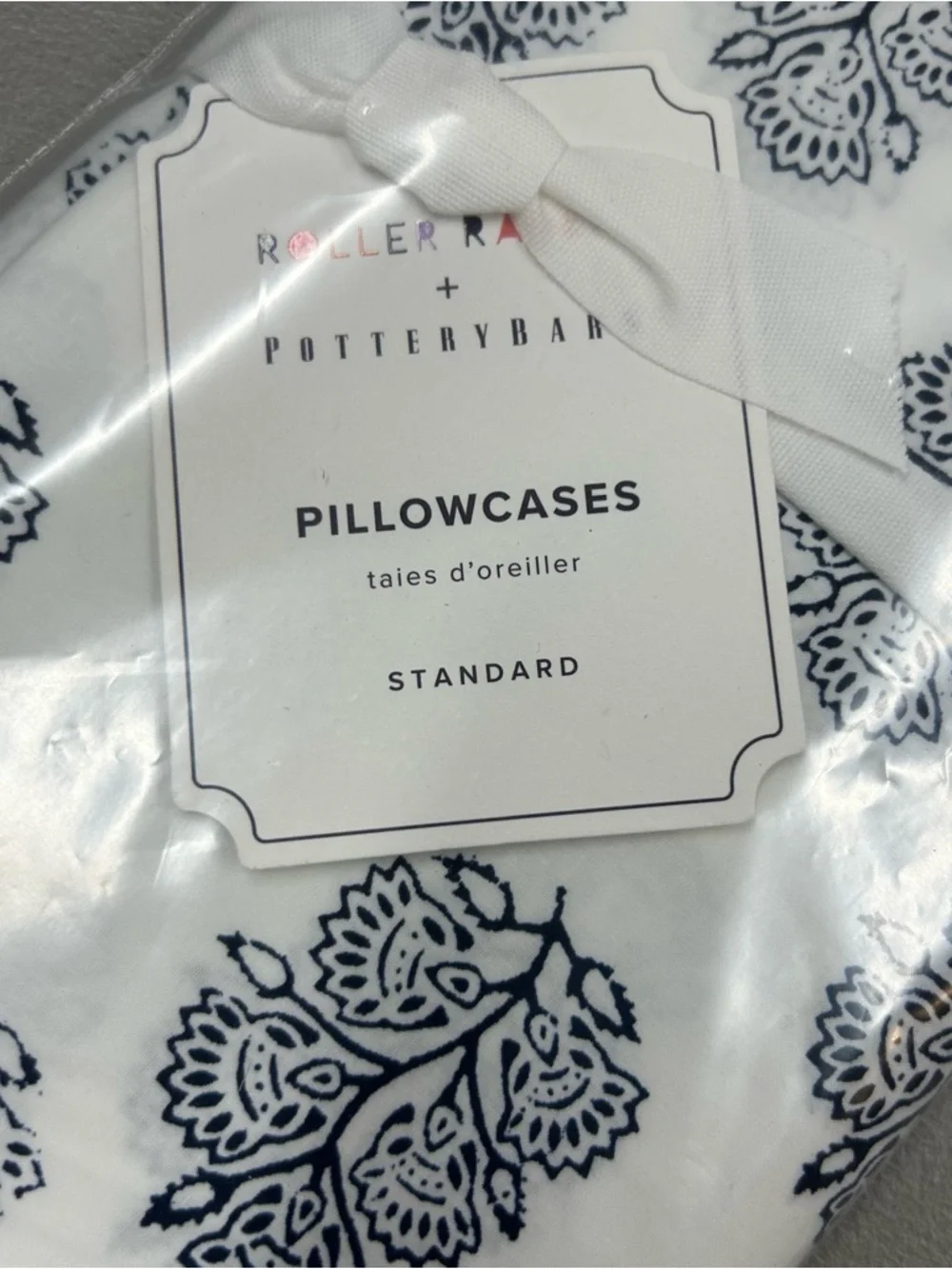 Roller Rabbit Paisley Block Blue Floral Pillowcases Covers Set of 2 Pottery Barn